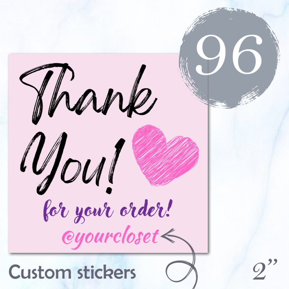 96 Thank You Stickers